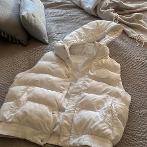 Fabletics puffy white vest